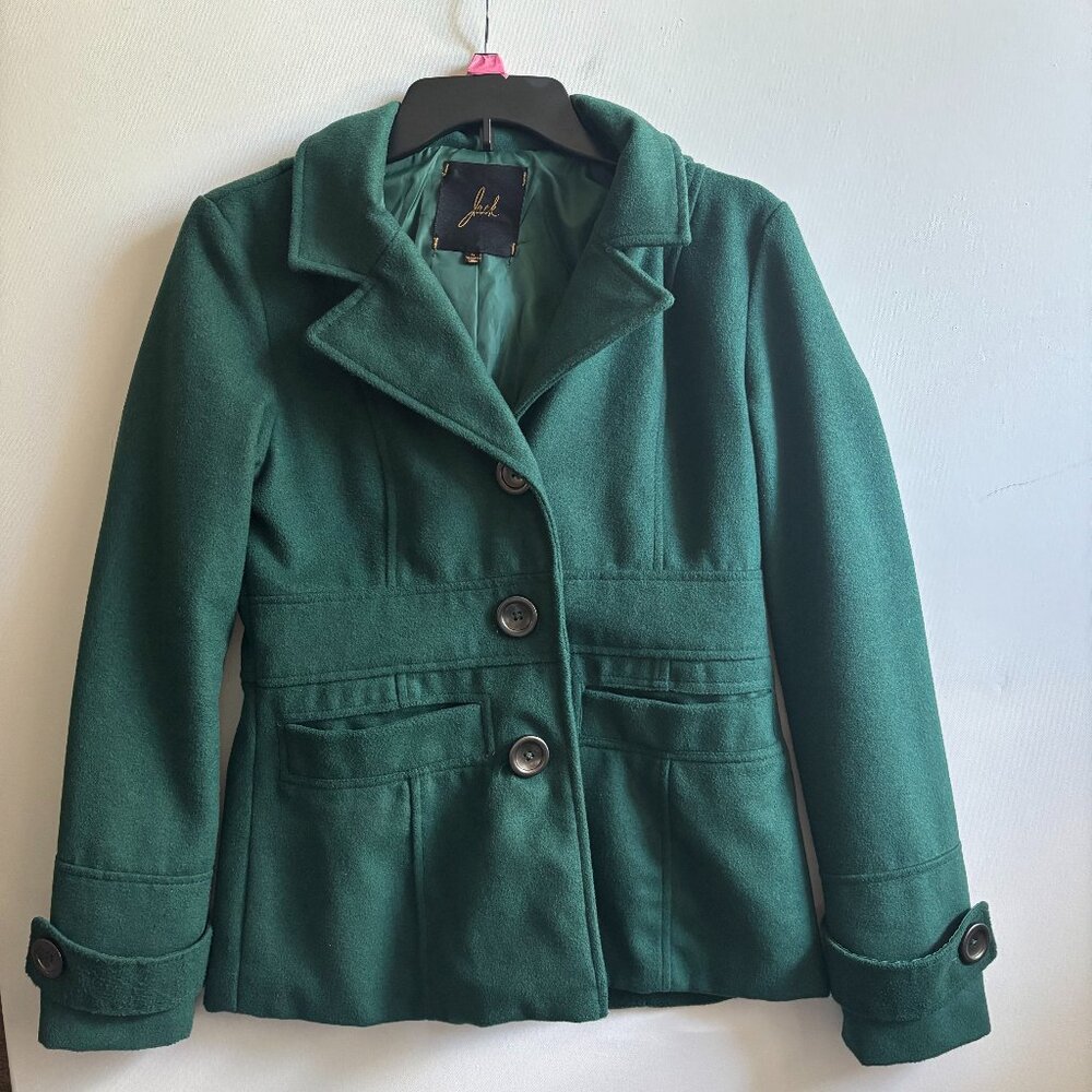 Jack by BB Dakota Forest Green Wool Blend Hooded Peacoat – Women’s Small